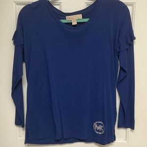 Michael Kors Royal Blue Long Sleeve Blouse